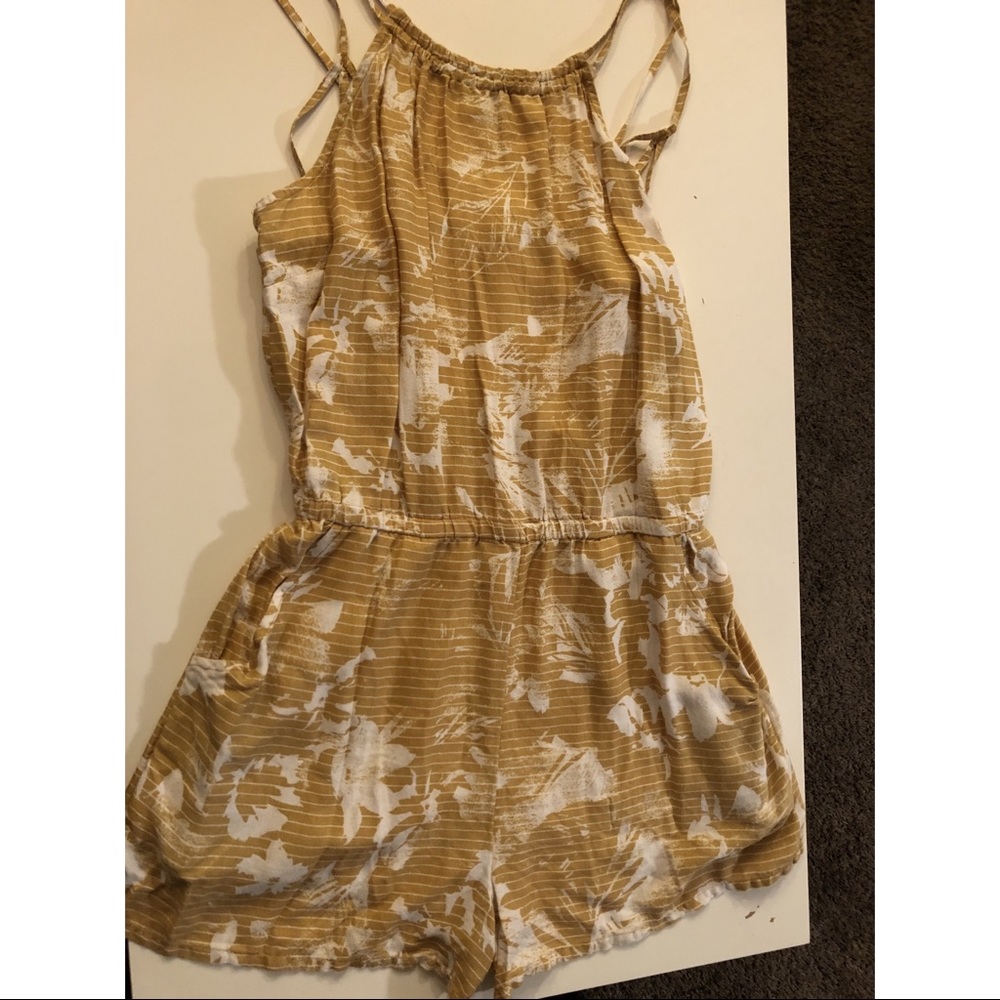 RVCA yellow romper